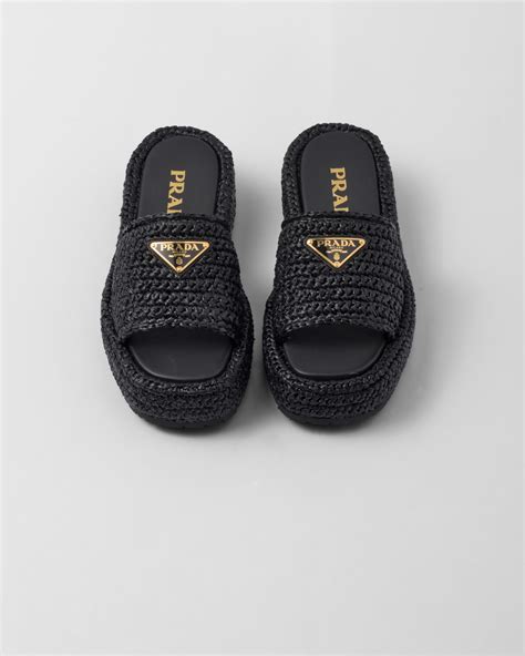 prada slides crochet|prada nylon slides.